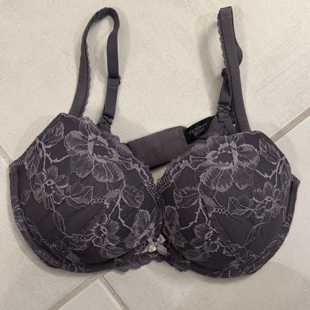 Victoria's Secret Gray Lace Bra